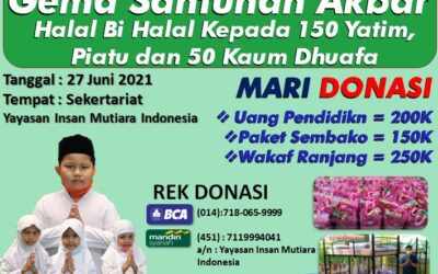 SANTUNAN AKBAR DAN HALAL BI HALAL